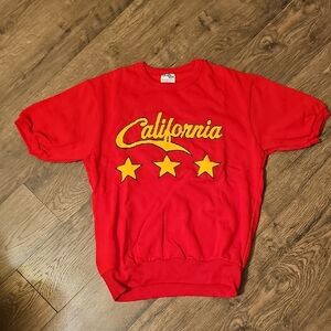 80s Chalk Line Califorina Sweatshirt Short Sleeve Medium Vintage Sport Shirt Top